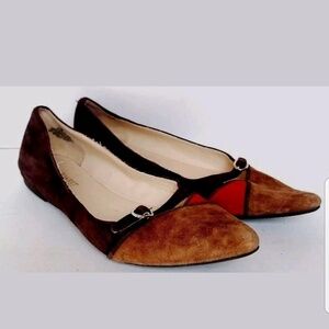 Nine West Shalio Tricolor Point Toe Flats sz 7